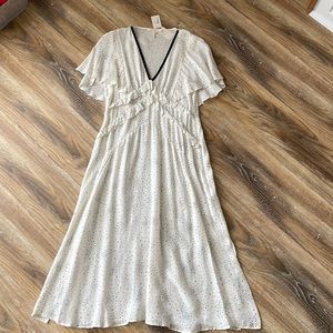 Maje Racky Print Midi Dress NWT Star Print